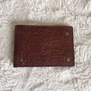 Will Leather Goods Wallet with Plaid lining